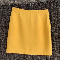 Gonna gialla in raso/lino