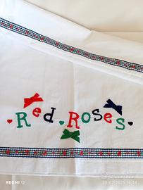 lenzuolino e federa carrozzina bebè cotone 100 %