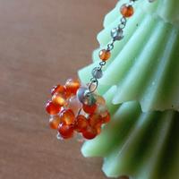 orecchini argento  800 e corniola   gancio  in arg