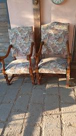 coppia di poltrone noce anni 40 