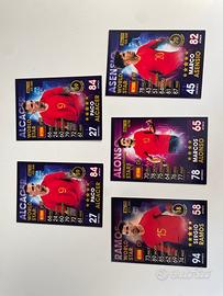 Lotto 5 Carte Match Attax Spagna