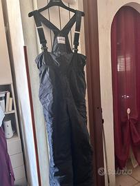 Pantaloni Sci Salopette Nera Taglia M/L