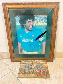 quadro Maradona autografato con dedica pers