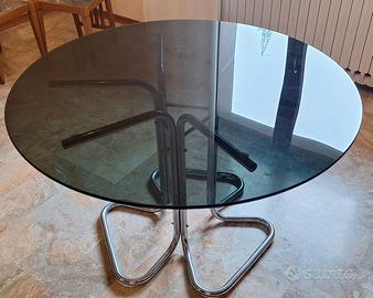 Tavolo cristallo per abbinamento a sedie  Cesca