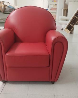 Poltrona modello Vanity vera pelle