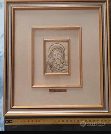Quadro in foglia d’oro e argento