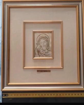 Quadro in foglia d’oro e argento