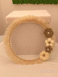 Ghirlanda fuoriporta lavorazione uncinetto