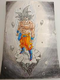 DISEGNO ORIGINALE GOKU ULTRA INSTINCT - 33x48 CM