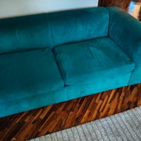 Divano in velluto verde
