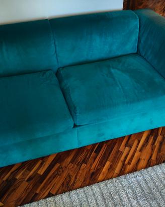 Divano in velluto verde