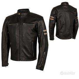 GIACCA PELLE VINTAGE MOTO MOORE MORBIDA MARRONE
