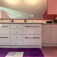 MOBILE BAGNO BIANCO CON DOPPIO LAVABO E SPECCHIO