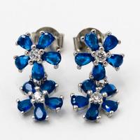 Orecchini Chimera in argento 925 con zirconi blu e