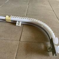 Binario tenda con curva a destra