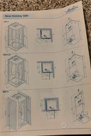 cabina doccia senicircolare 90x90 