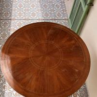 tavolo rotondo antico in legno massello