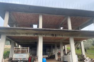 Cemento armato più terreno con olive