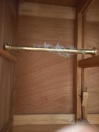Coppia di Barre Appendiabiti in Ottone Lucido
