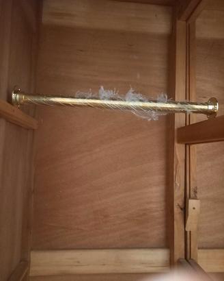 Coppia di Barre Appendiabiti in Ottone Lucido