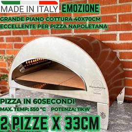 Forno da 2 pizze Emozione-Grande forno pizza a gas