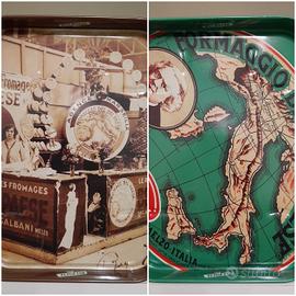 Set 2 vassoi "Galbani Bel Paese" anni '90, vintage