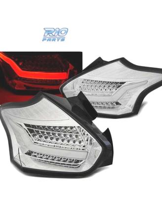 FANALI A LED BAR CROMATI PER FORD FOCUS 3 HATCHBAC