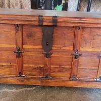 Cassapanca in Legno Massello - Marrone