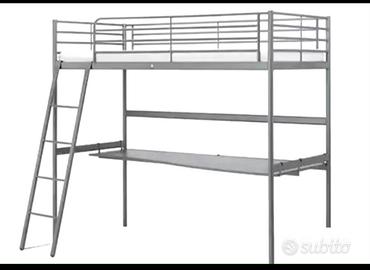 arredo letto soppalco con scrivania sotto ikea