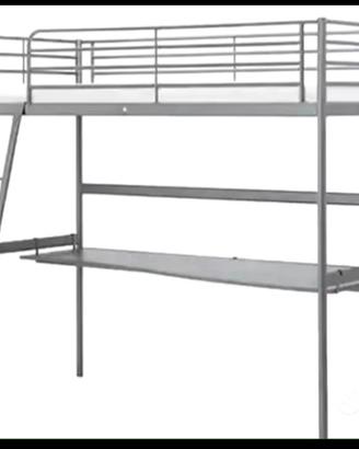 arredo letto soppalco con scrivania sotto ikea
