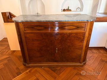 CREDENZA IMPERO MOGANO – PIANO DI MARMO