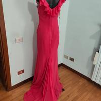 Abito a cerimonia in seta fucsia tg. 44