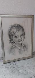 Quadro bambina di Giuseppe Tarantino 1974 
