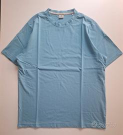 t-shirt uomo Hermitage turchese L cotone regular