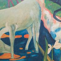 copia del cavallo bianco di Gauguin da restaurare 