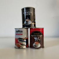 3 barattolini vintage in metallo del caffè Lavazza