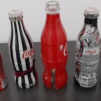 Bottigliette vetro alluminio coca cola