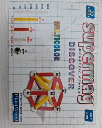 Supermag costruzioni magnetiche 33 pezzi