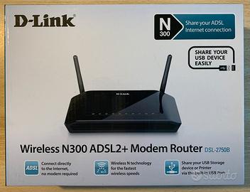 Modem Router D-Link wireless N300 ADSL+  DSL-2750B