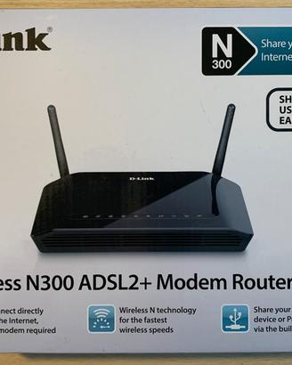 Modem Router D-Link wireless N300 ADSL+  DSL-2750B