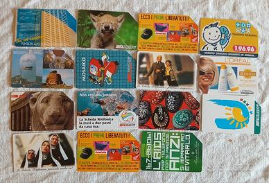 Schede telefoniche fine anni '90, varie.