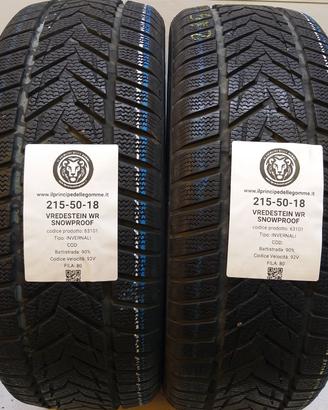 2 GOMME 215 50 18 VREDESTEIN A63101