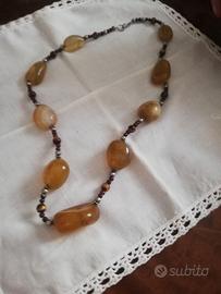 collana bigiotteria  vintage pietre naturali