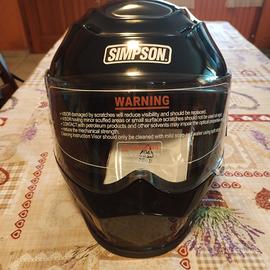 Casco Simpson Speed Gloss Black E-06 Nuovo XL