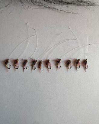 Ninfe artigianali da pesca a mosca - tipo Tellico