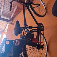 bici city, ruota 28 con seggiolinox bambini
