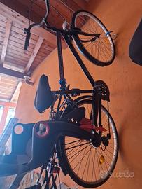 bici city, ruota 28 con seggiolinox bambini