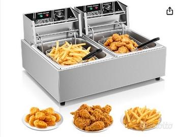 Friggitrice doppia con Cestello 