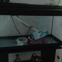 Acquario 100l con mobiletto legno