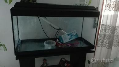 Acquario 100l con mobiletto legno